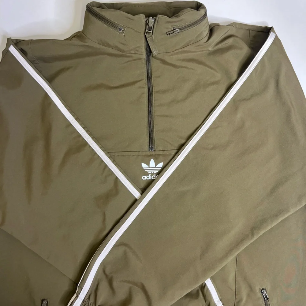 Adidas Khaki Green Track Jacket - Size Medium - Picture 7 of 8